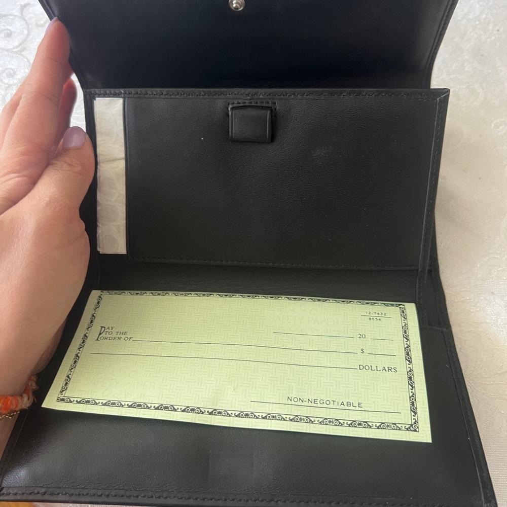 Coach black monogram signature wallet with checkbook holder NWT - Picture 3 of 3